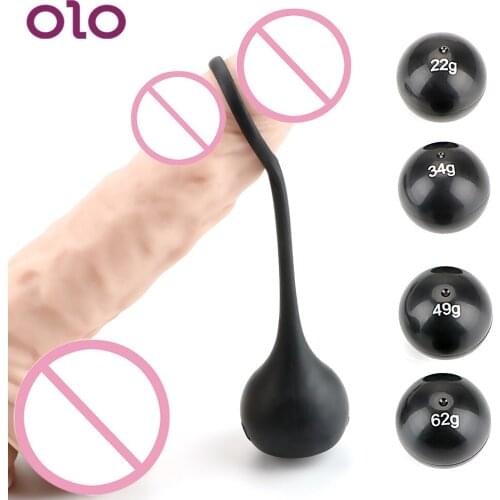 OLO Penis Dumbbell Exercise Ball Penis Training Aid Cock Ring Lasting Enhance Hard Glans Sex Toys Men Male Enhancement Device
