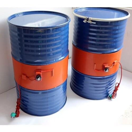 220V 110V 20-200L Silicone Band Drum Heater Blanket Oil Biodiesel Plastic Metal Barrel Gas Tank With Knob temperature controller