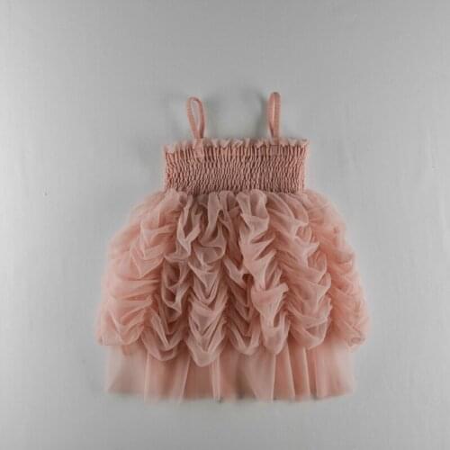 Girl Dress 2021 Summer New Sweet Gauze Temperament Fluffy Children Princess Skirt
