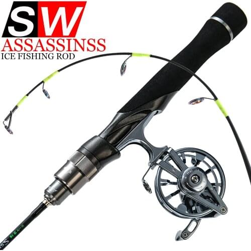 Ice Fishing Rod Portable Spinning 2 Sections the new 55cm 65cm 75cm Pole Winter Fishing Rod Tackle Ultra-light Carp Fishing rod
