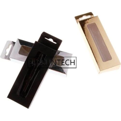 200sets 5ml Blister Paper Box Empty Perfume Bottle Package Box Silver Gold Black Refillable Bottle Gift Box with Hanging Hole