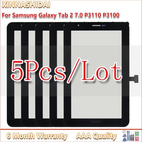 5 Pcs For Samsung Galaxy Tab 2 7.0 P3100 P3110 Touch Screen Digitizer Tab2 GT-P3100 GT-P3110 Touch Screen Glass Sensor Parts