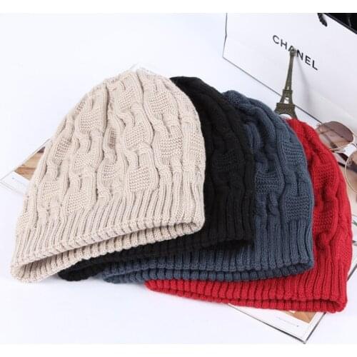 Beanies Knitted Hat Mens Winter Hats For Women Skullies Brimless Cap Male Beanie Warm Thick Winter Hat Cap Knitted Hat Womans
