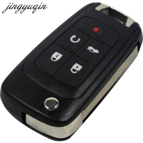 Jingyuqin Flip Folding Remote Key Shell 5 BTN for Vauxhall Opel for Buick Excelle Verano LaCrosse Regal Housing Fob Case