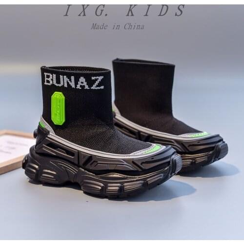 Boys Textile Boots 2021 Fall 8 10 years Fashion Casual Socks Shoes.Lightweight Childrens Shoes