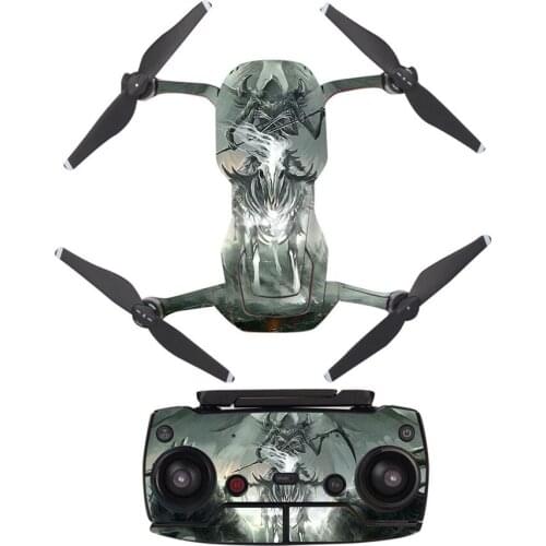 Horrible Skull Style Decal Skin Sticker For DJI Mavic Air Drone + Remote Controller + 3 Batteries Protection Film Cover A0288