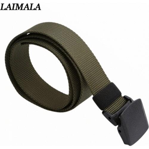 Military Tactical Nylon Waistband Sport Belt with Plastic Buckle Outdoor Military Army Fan Adjustable Hook & Loop Waistband