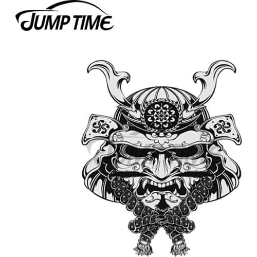 Jump Time 13 x 9cm For Cool Japanese Samurai Creative Car Sticker Waterproof Decal Vinyl Material Scratch-proof For JDM SUV RV