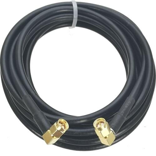 1Pcs Cable SMA male plug to SMA male plug right angle Connector RF Coaxila RG58 Jumper pigtail 6inch~20M