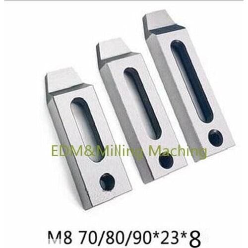 2PCS Wire EDM Machine Clamp Jig Holder M8 70x22x8mm 80x22x8mm 90x22x8mm SUS420 Steel For EDM Wire Cutting Machine