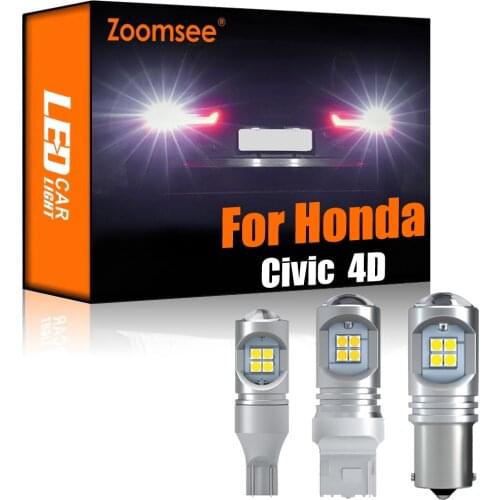 Zoomsee 2Pcs White Reverse LED For Honda Civic 8 4D Sedan Coupe Hatchback 2006-2011 Canbus Exterior Backup Light Rear Tail Bulb