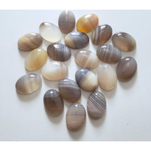 2019 20Pc/lot Fashion Gray Striped onyx natural stones beads charm for jewelry making cab cabochon Ring accessories 25X18MM