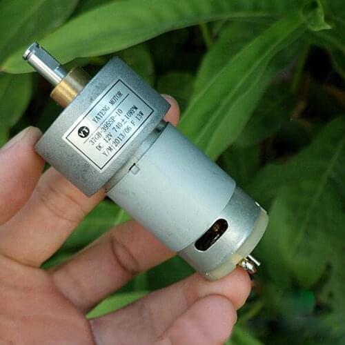 37GB-395 Geared Motor 37MM DC 12V 0.14 A 740RPM Motor High Torque Gear Box Motor Brush Motor NO-Brushless Reduction ratio 1:10