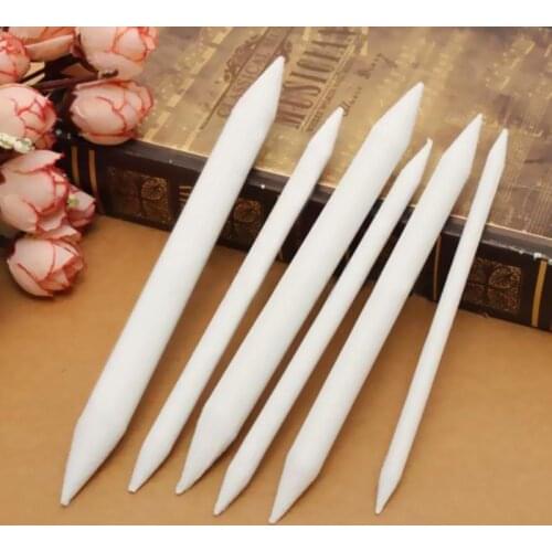 6pcs Smudge Tortillon Stump Sketch Art Drawing Sketch Tool Pen Sketch Paper Smudge Rice Wiper Brush Paper K3X1