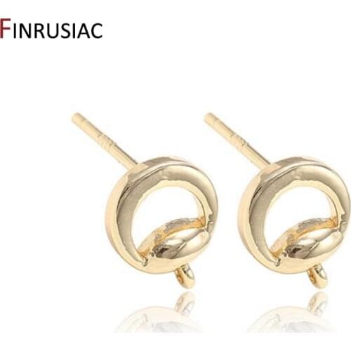 DIY Making Earring Accessories 2020 New Arrival 14K Gold Plated Post Earrings Findings Jewelry Making Supplies