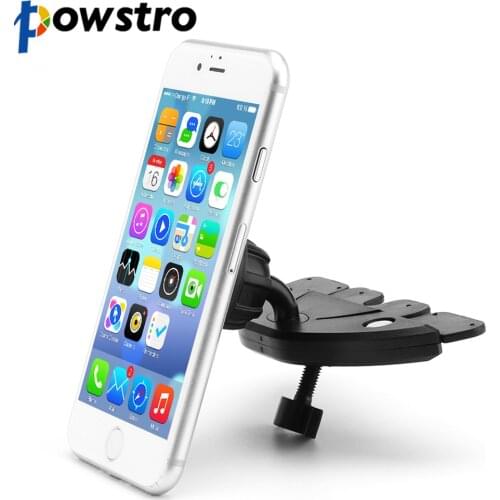 Powstro Car Phone Stand Fixed on the CD slot rotatable Magnetic phone Holder ensures you driving safe GPS 40