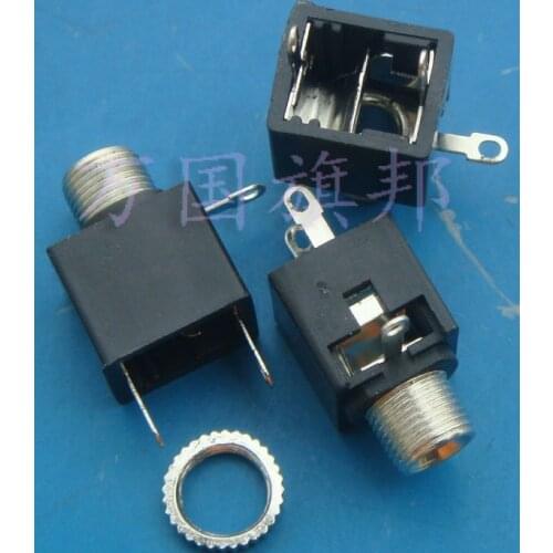 Free Delivery. 3.5 MM headphone socket Audio socket Mono with screw nut