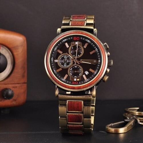 BOBO BIRD Men Watch relogio masculino Luxury Brand Wristwatch Chronograph Wood Watch Men Custom Christmas Birthday Gifts to him