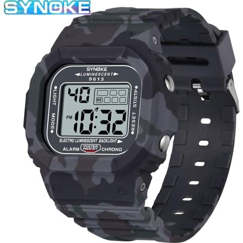 Sports Watch Men Waterproof Square Digital Watches Male SYNOKE Luxury Brand Mens Military Wristwatch Man 2020 relogio masculino