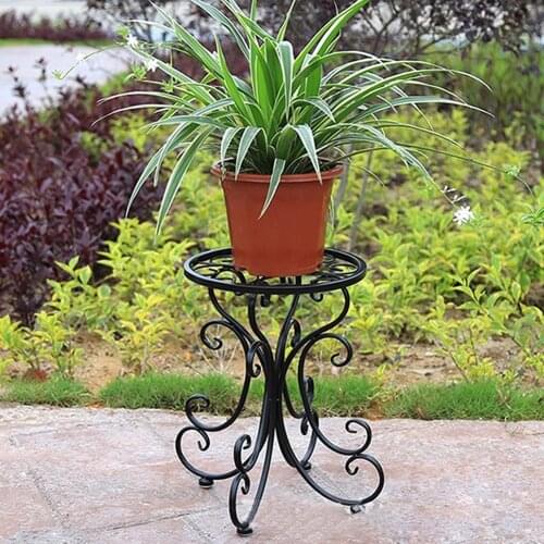 Flower Shelf Nordic Home Balcony Decoration round Flower Rack Plant Stand Shelves Wrought Iron Living Room two size Gardening De