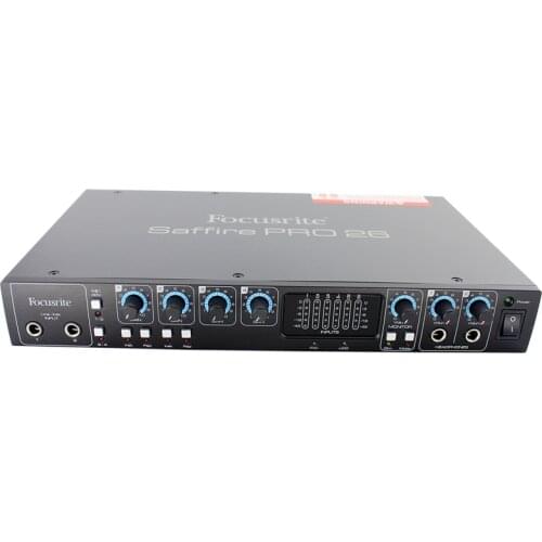 Focusrite Saffire Pro 26 4 preamps,18 in/8 out FireWire/Thunderbolt audio interface Recording studio Band recording sound card