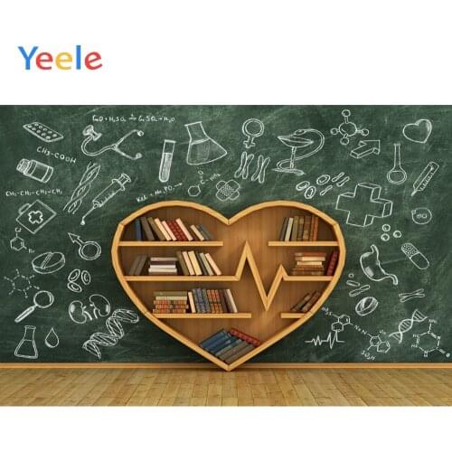 Yeele Back To School Blackboard Wooden Bookshelf Students Baby Photo Backdrops Custome Photographic Backdrops For Photo Studio
