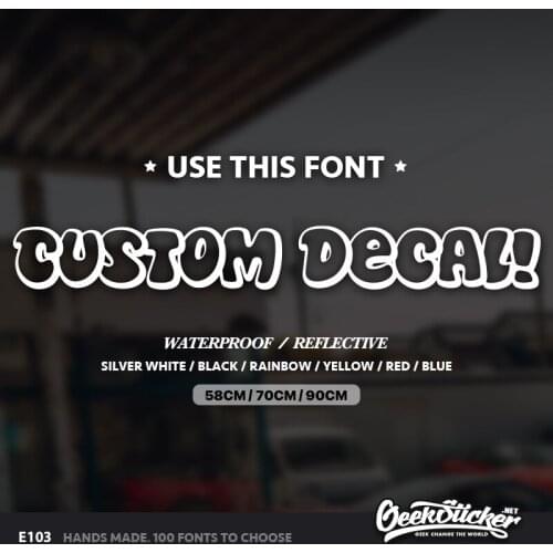 Customized Cartoon Font Decal TEXT Vinyl Decal Sticker Car Window Name Personalized Lettering Personalized Decal Vinyl