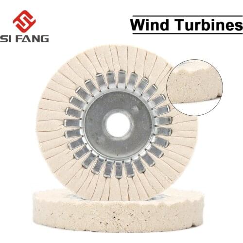 6" Cotton Airway Buffing Wheel Cloth Open Bias Polishing Buffs Wheel White Arbor 20mm