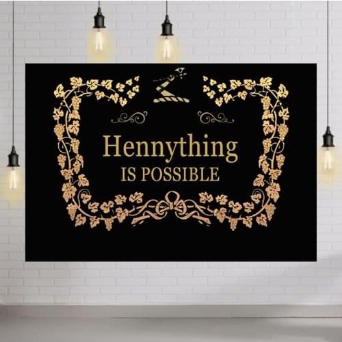 Cognac Hennything Possible Liquor Wine Party Birthday Photography Studio Backdrop Background Banner