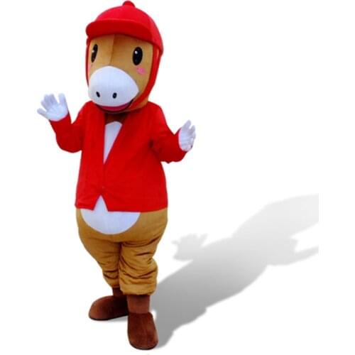 Mascot Costume Zodiac Horse Cartoon Person Costume Halloween Dress Up Cosplay Party Super Soft Plush Fursuit