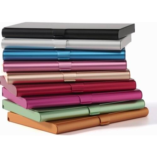 Creative Holder Metal Leather Box Cover ID Credit Business Multi Card Case