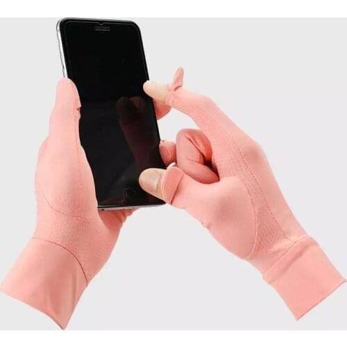 YOUPIN summer Sunscreen Touch screen gloves UPF50+ UV protection Non-slip Soft and breathable Driving Gloves