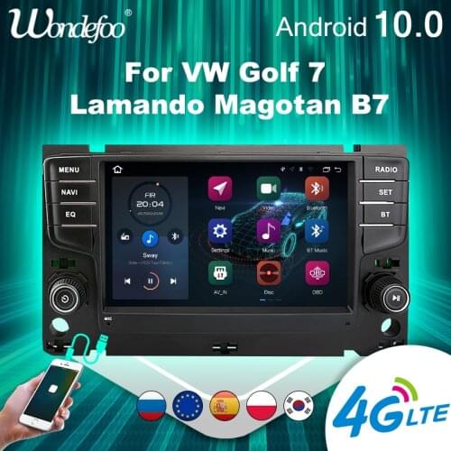 CAR Radio 2 din Android 10 for Volkswagen VW PASSAT B6 B7 Golf 5 6 BORA Fabia Rapid Seat Leon Altea 2din autoradio stereo US