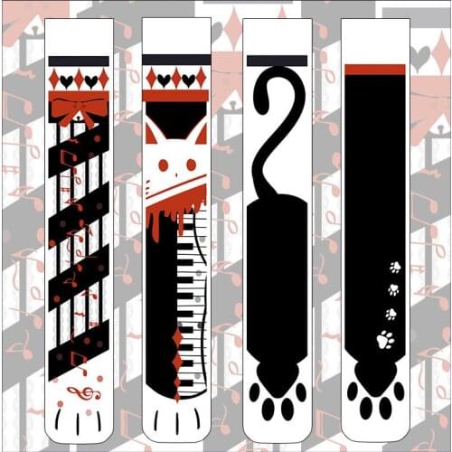 Cute Anime Pattern Cartoon High Elasticity Stockings For Women Velvet Overknee Tights Cosplay Party Stockings Gifts 5SW02