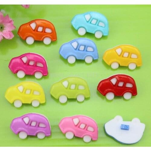 Set of 200pcs big combined buttons 25mm shiny kawaii CARS Buttons car earrings children DIY scrapbooks deco-LK0033
