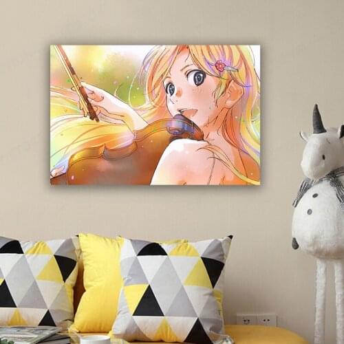 Your Lie April Poster Home Decor Shigatsu Wa Kimi No USO Kaori Canvas Painting For Bedroom Japan Anime Art