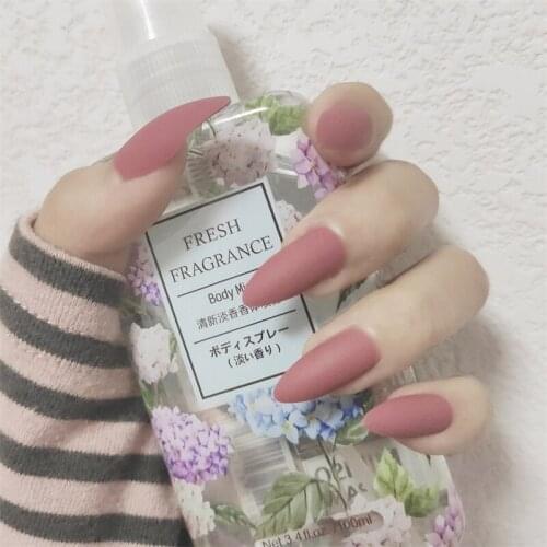 Detachable Wearable Pure Color Pointed Manicure Piece Long Manicure Piece Frosted False Nail Paste Manicure Finished Product