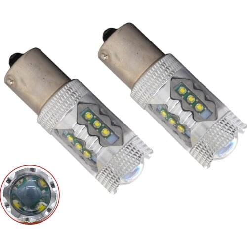 SKYJOYCE Car lights 80W High Power 1156 BA15S P21W Super Bright White 50W 12V LED Car Backup Reverse 1156 LED Turn Signal Light
