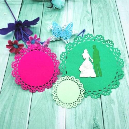 Round lace background Metal Cutting Dies for DIY Scrapbooking Album Paper Cards Decorative Crafts Embossing Die Cuts