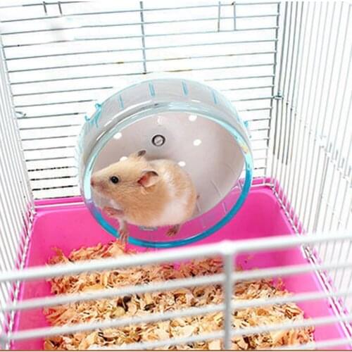 Small Pets Guinea Pig Hamster Wheel Running Sports Round Wheel Hamster Cage Accessories Gerbil Exercise Wheel for Animal Pet Toy