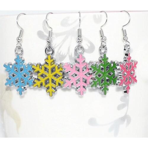 Uodesign Women Santa Claus Snowman lovely Snow Tree Bell Christmas Jewelry Christmas Earring For Women Gifts