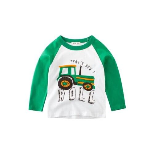2019 Spring Brand New Kids Boy Long-sleeved T-shirt Autumn 3-9 Y Childrens Clothing Baby Cotton Tops Pullover Clothes Wholesale