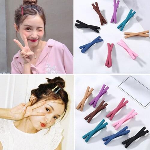 Simple Solid Color Geometric Hairpins Hair Accessories Women Barrette Hairgrips Girls Candy Color Hair Clip Headdress