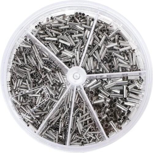 2017Godd Quality 1900 Pcs/1Set Copper Crimp Wire Linker Cord End Terminals Electrical Set 0.5-2.5 Square Millimeter Silver Color