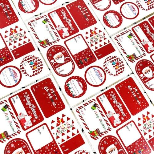 5sheet/lot Christmas Name Sticker Adhesive Christmas Gift Name Tags Present Seal Labels Merry Christmas Decoration Gift Sticker