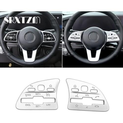 Car Styling Steering Wheel Steering Control Switch Button Cover Sticker for Mercedes Benz A C E Class GLB GLC GLE W205 W167 W177