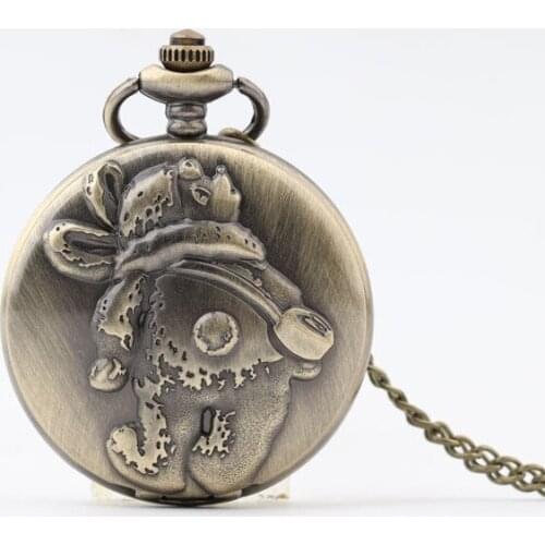 CFB Cartoon Quartz Pendant Clock Men And Woman Necklace Pocket Watch Chain Gift Watch Children