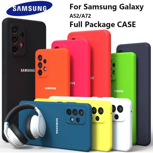 Samsung For A52 A72 new type caseNew Upgrade Camera Protector Cases Solid color Liquid Silicone Phone Case