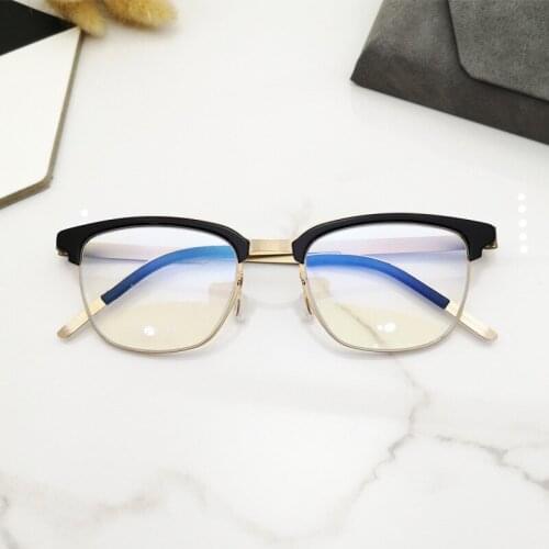 Denmark Titanium Vintage Lightweight Square Prescription Glasses Frame Men Handmade Eyeglasses Women 9824 With Original Box