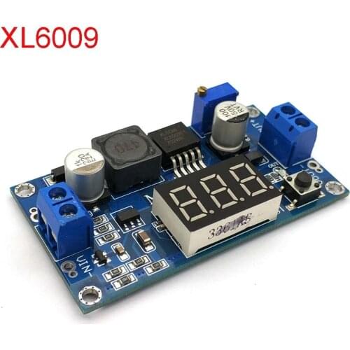 DC-DC 4.5-32V to 5V-35V XL6009 Boost Step-up Module Power Supply LED Voltmeter